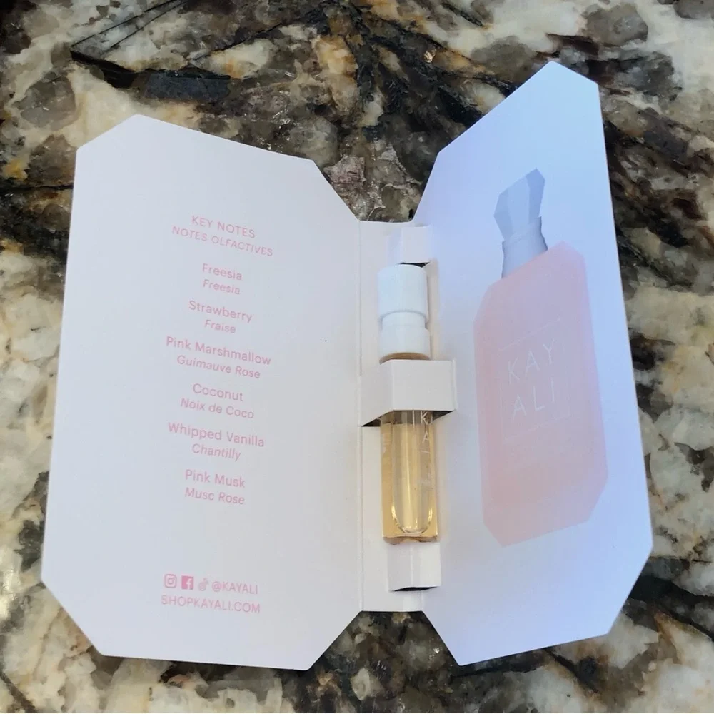 Kayali Yum Boujee Marshmallow |81 Intense Sample Vial Spray Card
